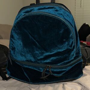 Under One Sky Teal Velvet Backpack